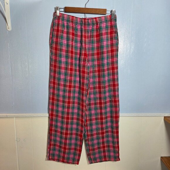 Jaclyn New York Pink Green Red Metallic Button Up Longsleeve Holiday Pajama Set - Picture 3 of 11